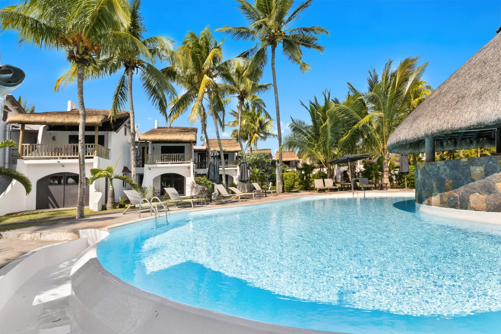 Grand Sahāna beachfront serviced apartments with pool, Mont Choisy Mauritius